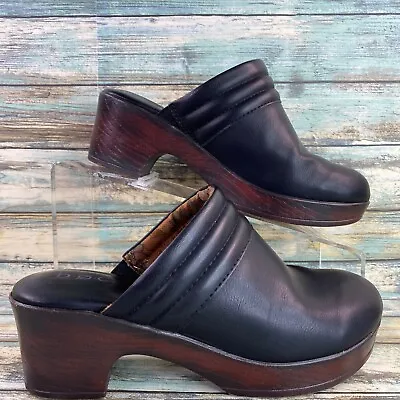 Boc Born Concept Backless Clogs Mules Shoes Womens 6M Black Lightweight Casual • $26.06