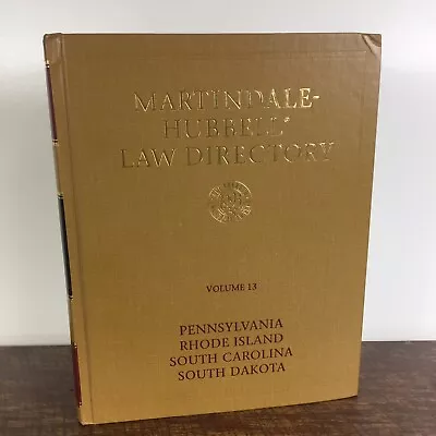 Martindale-Hubbell Law Directory Vol. 13 Pennsylvania Rhode Island...(HC 1993) • $15