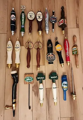 Lot Of 20 Vintage Beer Bar Tap Handles - Wood/Ceramic - Budweiser Miller Coors + • $103.50