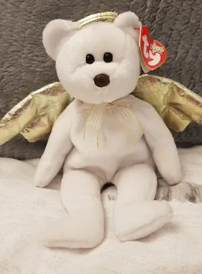 £7.99 • Buy Halo II 2 Angel Ty Beanie Babies Baby Golden Wings Soft Toy New With Tags