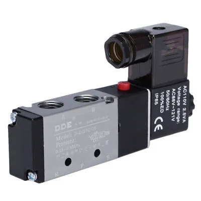 Air Solenoid Valve Directional Control 110V AC 1/4  Pneumatic 4 Way 2 Position • $14.64