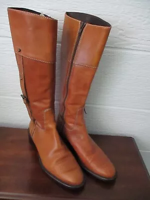 Vintage Vera Gomma Davos Italian Leather Riding Knee High Boots 36 USA Sz 6 • $15.92