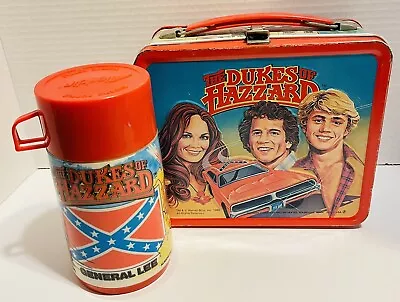 Vintage 1980 Dukes Of Hazzard Metal Lunchbox & Thermos • $75