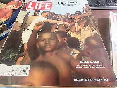 Vintage Life 12/4/1964 - Congo Martyr Dr. Paul Carlson - Vg - Great Ads  • $9.74