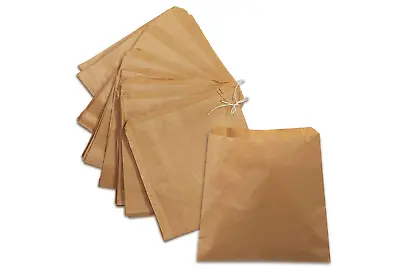 £7.45 • Buy Brown Kraft Strung Paper Food Bags  Sandwich Grocery Bag Strong All Sizes Cheap