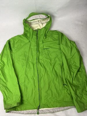 $45 • Buy Patagonia H2no Torrentshell Hooded Zip Rain Jacket Windbreaker Men Size L  Green