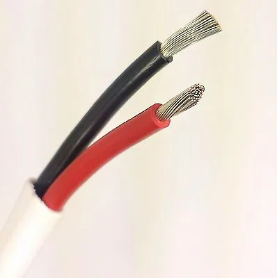 $25.63 • Buy 18/2 AWG Gauge Marine Grade Wire Boat Cable Tinned Copper Flat Black/Red