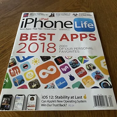 IPHONE + IPAD LIFE MAGAZINE | Fall 2018 | BEST APPS 2018 • £12.05