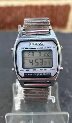 RARE Vintage Men's Seiko Digital Watch Wristwatch Alarm Chronograph A904-5199 NR • $12.50