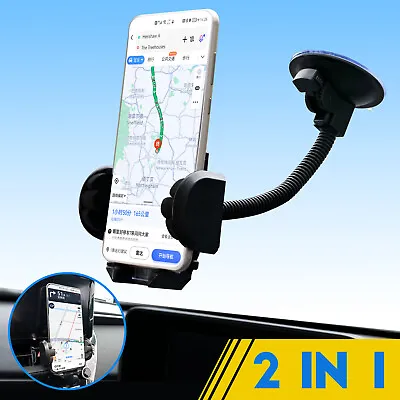 UK Universal Car Phone Stand Cradle Windscreen Mobile Holder Dashboard GPS Mount • £6.99