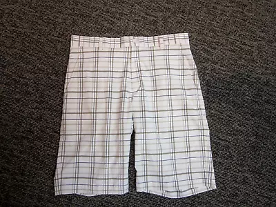 NIKE GOLF DRI-FIT Plaid Golf Shorts Men's Waist Measure 34  Label 32 M • $12.95