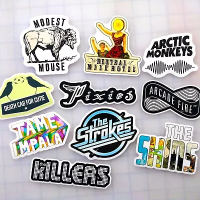 Indie Rock Vinyl Sticker Lot (10 Pack) SET 1 Band Emo Alternative Punk Decal • $12.99