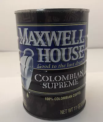 Vintage Maxwell House Coffee Columbian Supreme 11oz Can No Lid Uncommon Can • $11