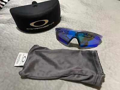 Vintage Oakley M Frame Blue Sweep Plutonits LENS Crystal Frame NrMnt W/ Case Bag • $349.95