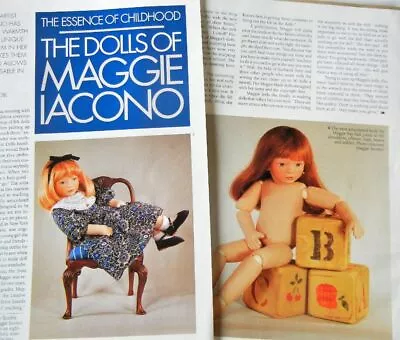 5p History Article + Pics - Unique Jointed Felt Childhood Dolls Of Maggie Iacona • $8