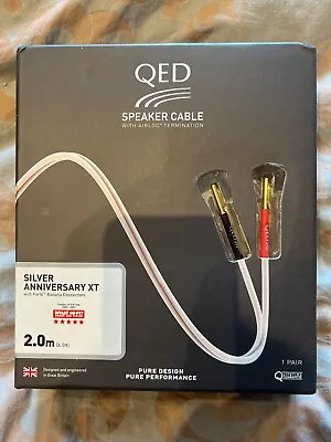 QED Silver Anniversary XT Loudspeaker Cable 2m With Forte Banana Connectors  • £20