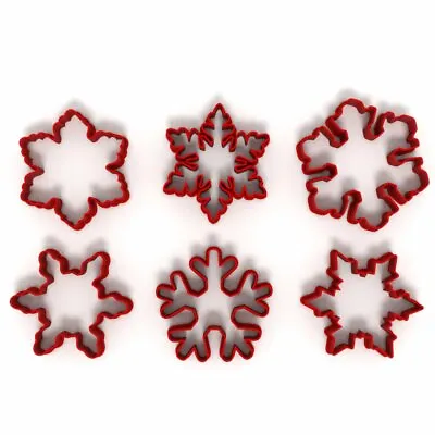 £19.99 • Buy Snowflake Christmas Set Of 6 Cookie/Fondant Cutters Biscuit Dough Icing Cake UK