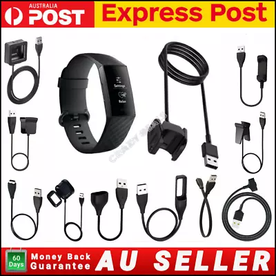$4.45 • Buy USB Charger Cable Fitbit Charge 4 3 2 Alta Inspire HR Blaze Ionic Versa Lite