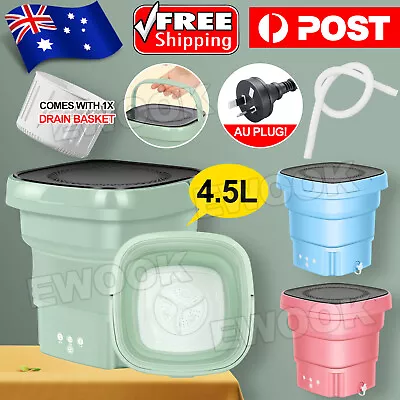 NEW Mini Washing Machine Bucket Folding Portable Laundry Machine Clothes Washing • $18.85