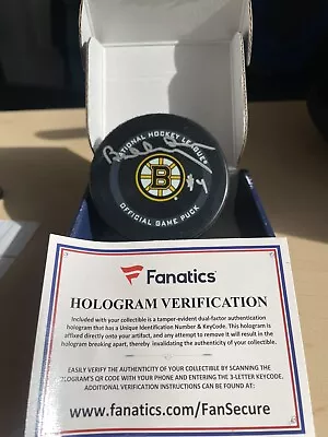 Bobby Orr Signed Boston Bruins Official Game Puck • $250
