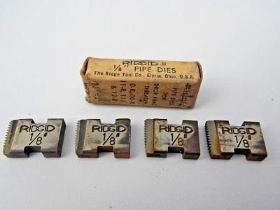 $11.95 • Buy Ridgid 1/8  Npt 12-r Pipe Threading Dies Reversible O-r 111-r 11-r 00-r 37810 #7