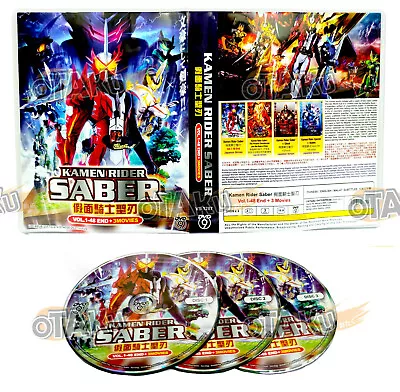 Kamen Rider Saber - Complete Tv Series Dvd (1-48 Eps + 3 Movies) Ship From Uk • £36.90