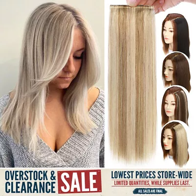 $10.80 • Buy Mini Short Clip In 100% REMY Human Hair One Piece Topper Fluffy Hair Extensions