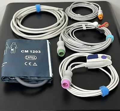 Mindray DPM6/7 Accessories Bundle - Masimo Spo2 Cuff Hose ECG Temp - USA • $120