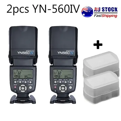 2pc Yongnuo YN-560 IV Flash Speedlite For Canon Nikon Olympus Pentax DSLR Camera • $262.90