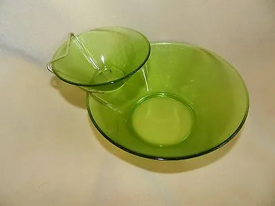 VINTAGE AVACADO GREEN CHIP & DIP SET Circa 1960s • $19.99