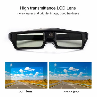 £16.61 • Buy KX-30 3D DLP-Link 96Hz-144Hz Active Shutter Glasses 8M For 3D Projectors USB