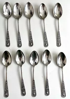 Vintage EPNS Silver Plate Tea Spoon Lot Of 10 Art Jewelry Decorative • $19.99