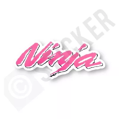 Classic Kawasaki Ninja Pink Sticker -  Vintage Bike Motorbike Race • £2.20