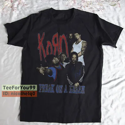 $23.99 • Buy New Korn Freak On A Leash Rock Band Unisex T-Shirt Size S-5XL Black Cotton Tee