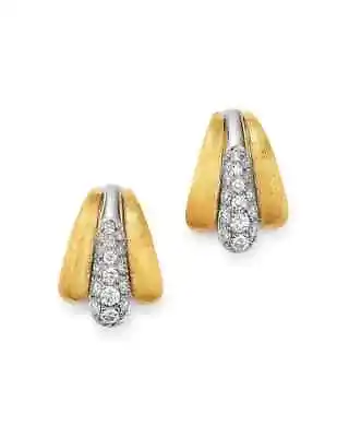 $3450 Marco Bicego 18k Yellow/White Gold Lucia Collection Diamond Stud Earrings • $1950