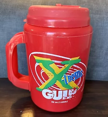 Vintage X-Treme Gulp 7/11 Super Insulated Aladdin 52 Oz Drink Travel Mug Cup Red • $17.25