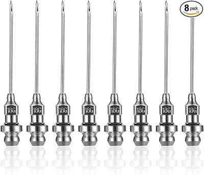 8 Pack Grease Injector Needle 18 Gauge Nozzle Bearing Sealed Joint Dispenser • $10.79