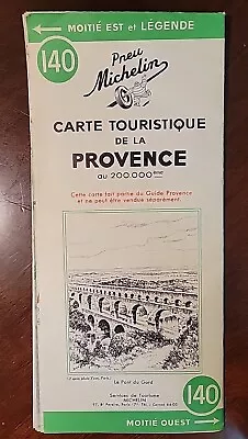 Preu MICHELIN Map 140 Carte Touristique De La PROVENCE 1950's France • $9.45