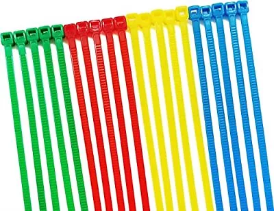 400Pcs Colored Zip Ties 6 Inch Cable Ties 4/6/8 Inch Optional Red Yellow Gree... • $13.93