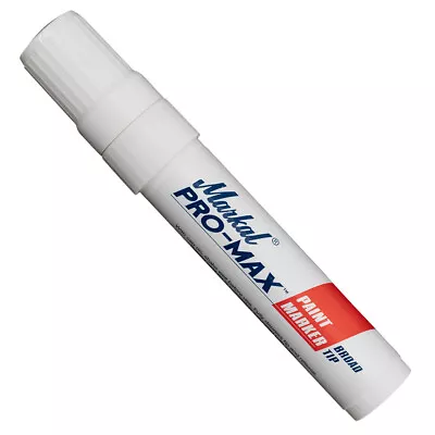 White Markal Pro Max Broad Tip Paint Marker Pen Metal Glass Auto Industrial Art • $27.90