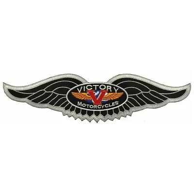 Victory Motorcycles Wing Jacket Biker Back Patch - 11 X 3 Inch Iron On Sew On • $17.99