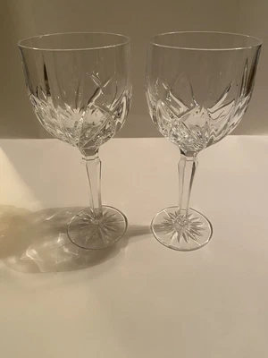 $13 • Buy Waterford Crystal Marquis Brookside Wine Goblets Set Of 2 Glasses Water Stem