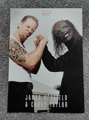 James Hetfield & Corey Taylor - Kerrang Poster - Metallica Slipknot - RARE • £5.95