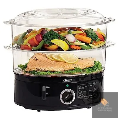 Electric Food Steamer Cooker Healthy Vegetable Steaming Pot Stackable Baskets • $51.57