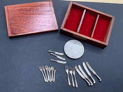  IMGA Artisan  Richard Simms Sterling Silver Flatware Dollhouse Miniature 1:12 • $307