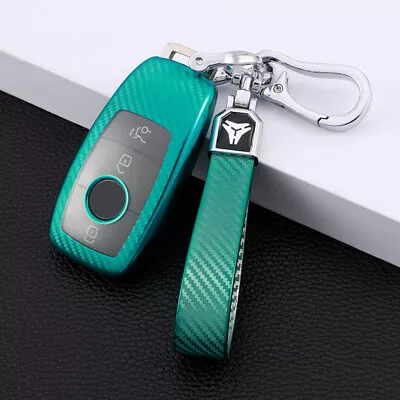 TPU Carbon Fiber Remote Key Fob Case Cover For Mercedes-Benz A B C E S G-Class • $12.99