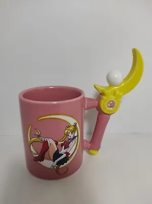 Sailor Moon Wand Handle Ceramic Pink Mug Coffee Tea • £14.24