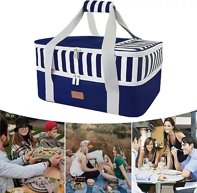 Insulated Picnic Lunch Bag-Large Picnic Cooler Bag/box For Camping/Outdoor BBQ • £9.99