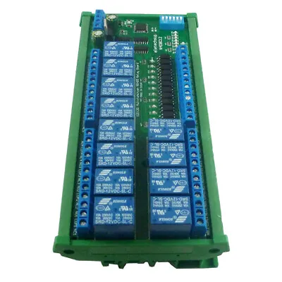 12V 12ch Digital IO UART RS485 Relay Modbus RTU DIN35 C45 Rail Box PLC PTZ • $6.99
