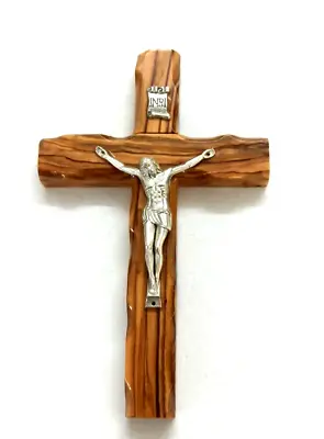 Cross Crucifix Wall Olive Wood Blessed Hand Made Jerusalem Holy Land Gift • £12.65